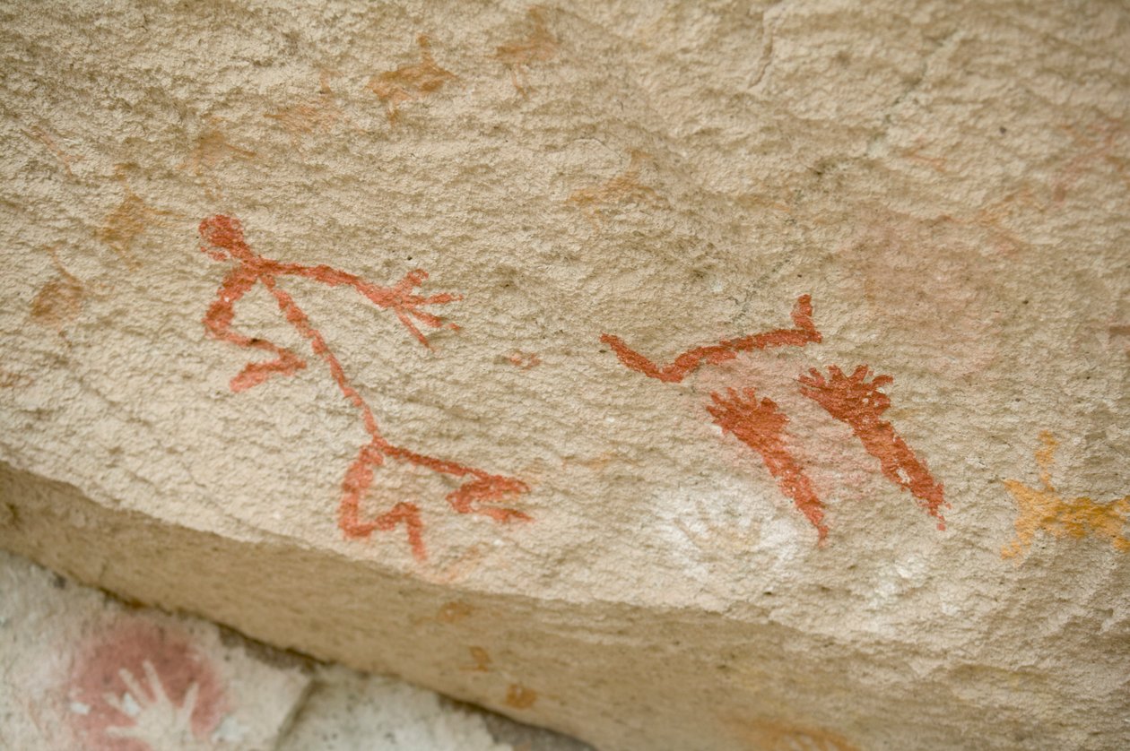 Argentiina, Patagonia, Cueva de las Manos, primitiivisiä luolamaalauksia tekijältä Unknown
