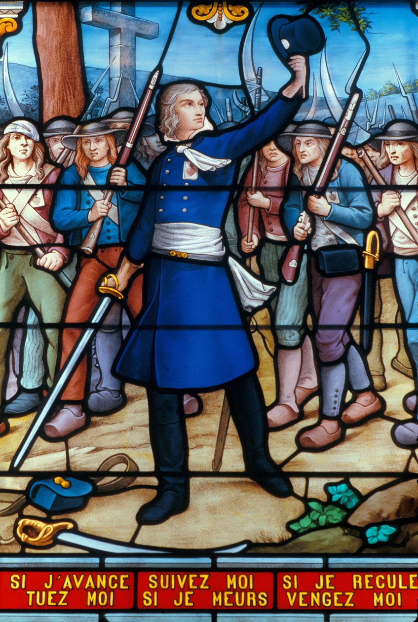 Henri de La Rochejaquelein - Nantes - Musee Dobree - Väliaikainen näyttely - "" Lasimaalaus ja Vendeen sota"" tekijältä Unknown