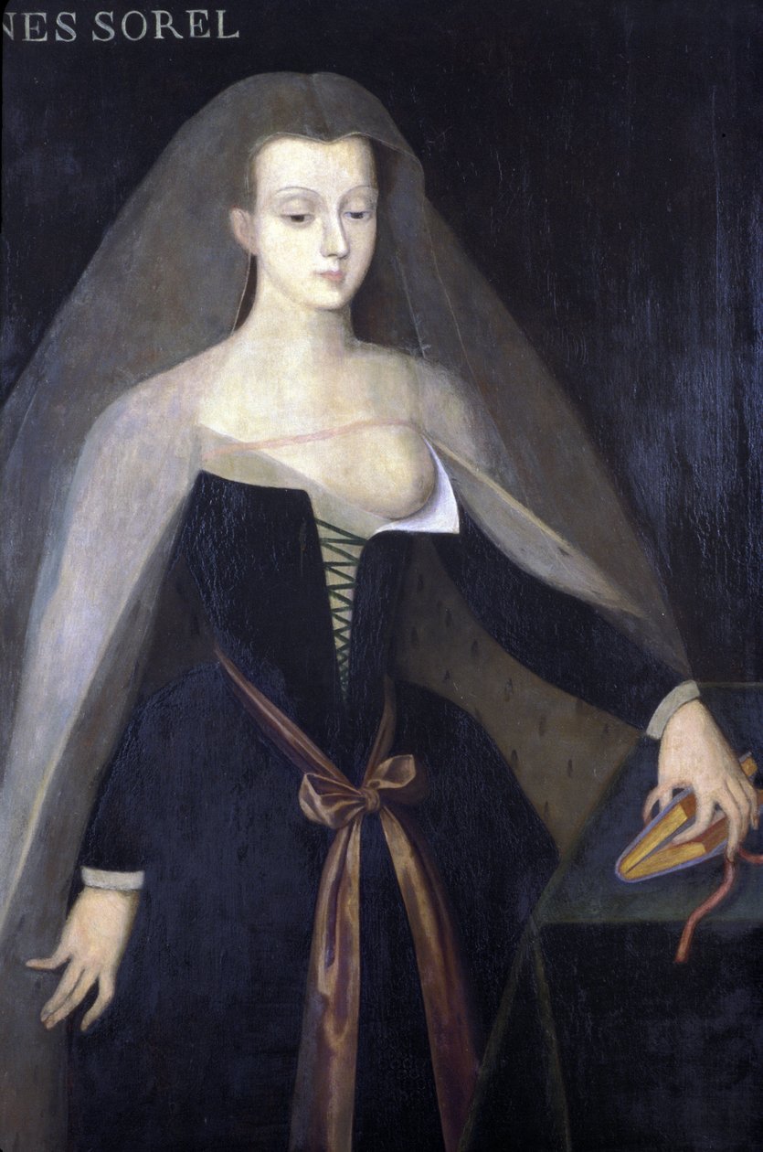 Indre & Loire N* 081 - Chateau de Loches - Agnes Sorelin muotokuva - kirjoittanut Francois Clouet (1520-1572) tekijältä Unknown