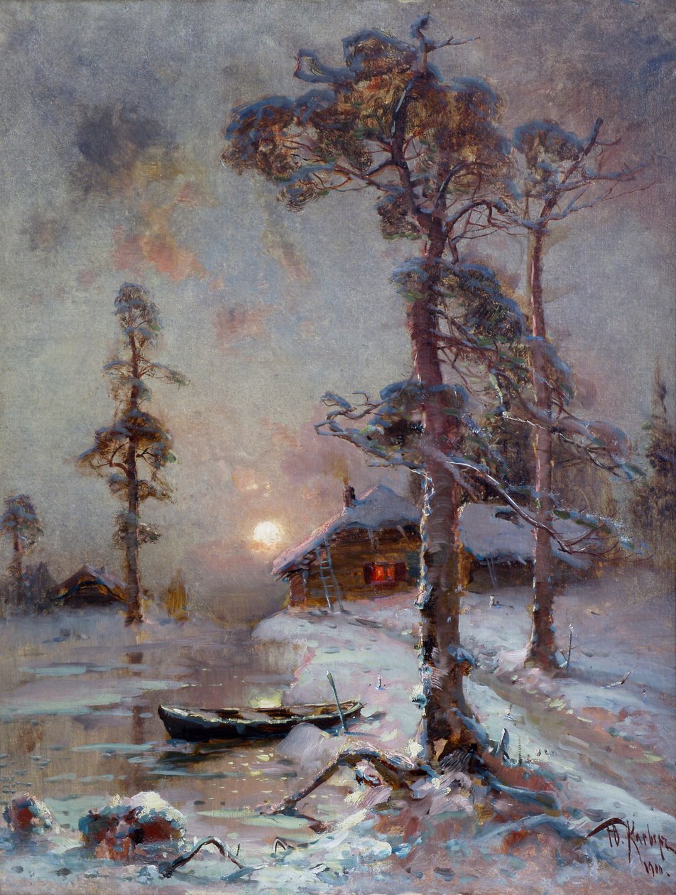 Talviauringonlasku. apila Yu. tekijältä Юлий Юльевич Клевер