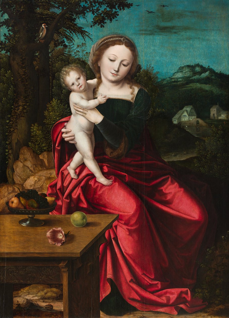 Madonna ja lapsi, n. 1515 tekijältä Master of the Parrot