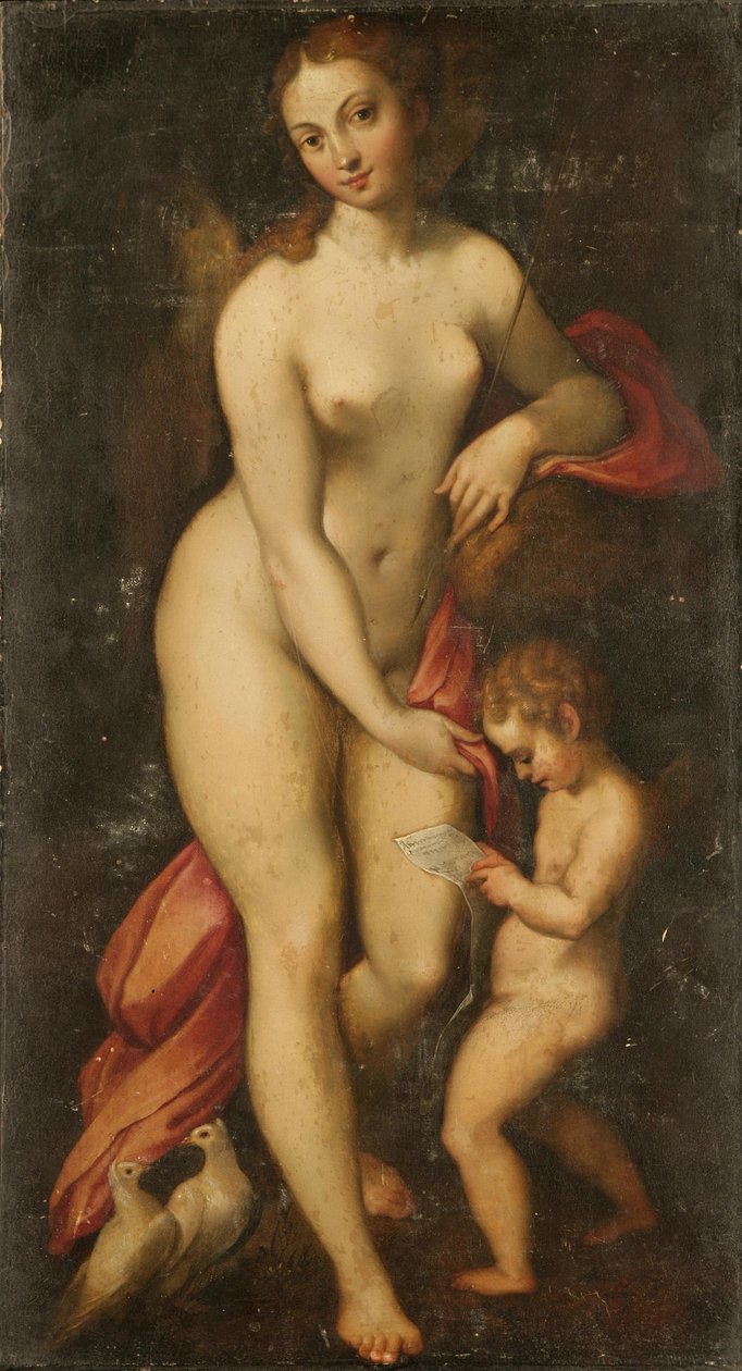 Venus ja Amor tekijältä Antonio da Correggio
