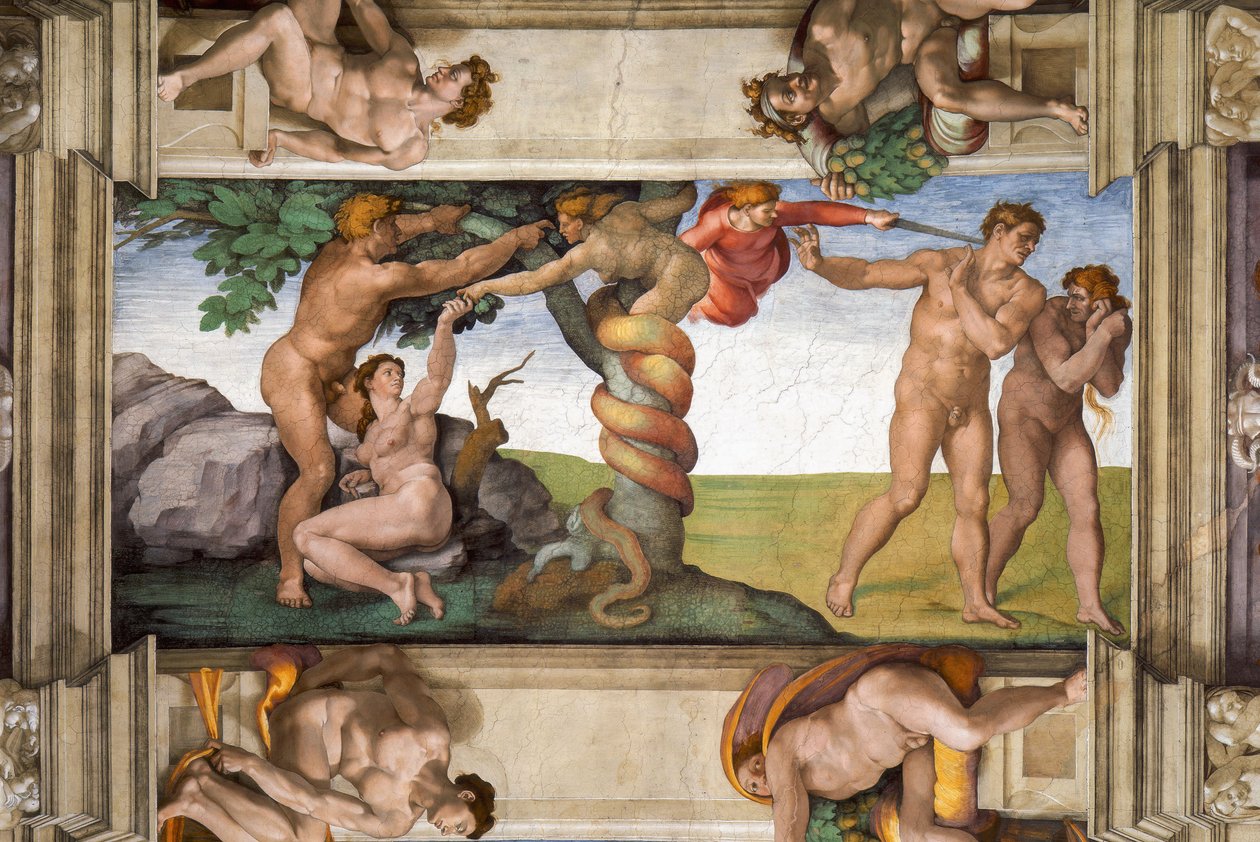 Expulsión del Paraíso tekijältä Michelangelo Buonarroti