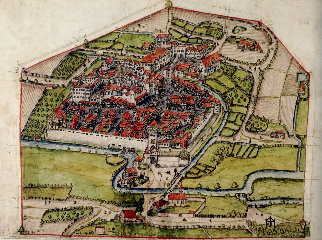 Darstellung des Etters Meßkirch, um 1575 tekijältä Unknown