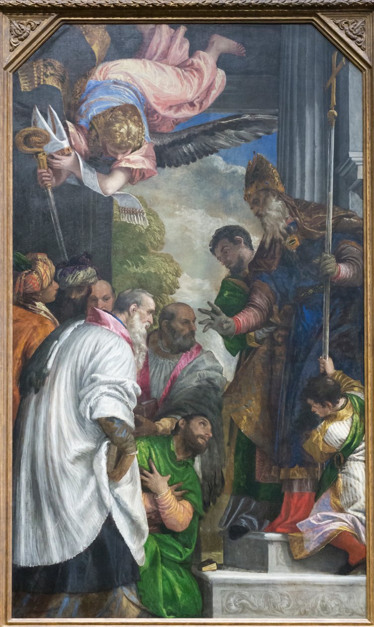 Pyhän Nikolauksen vihkiminen tekijältä (1528 88) Veronese