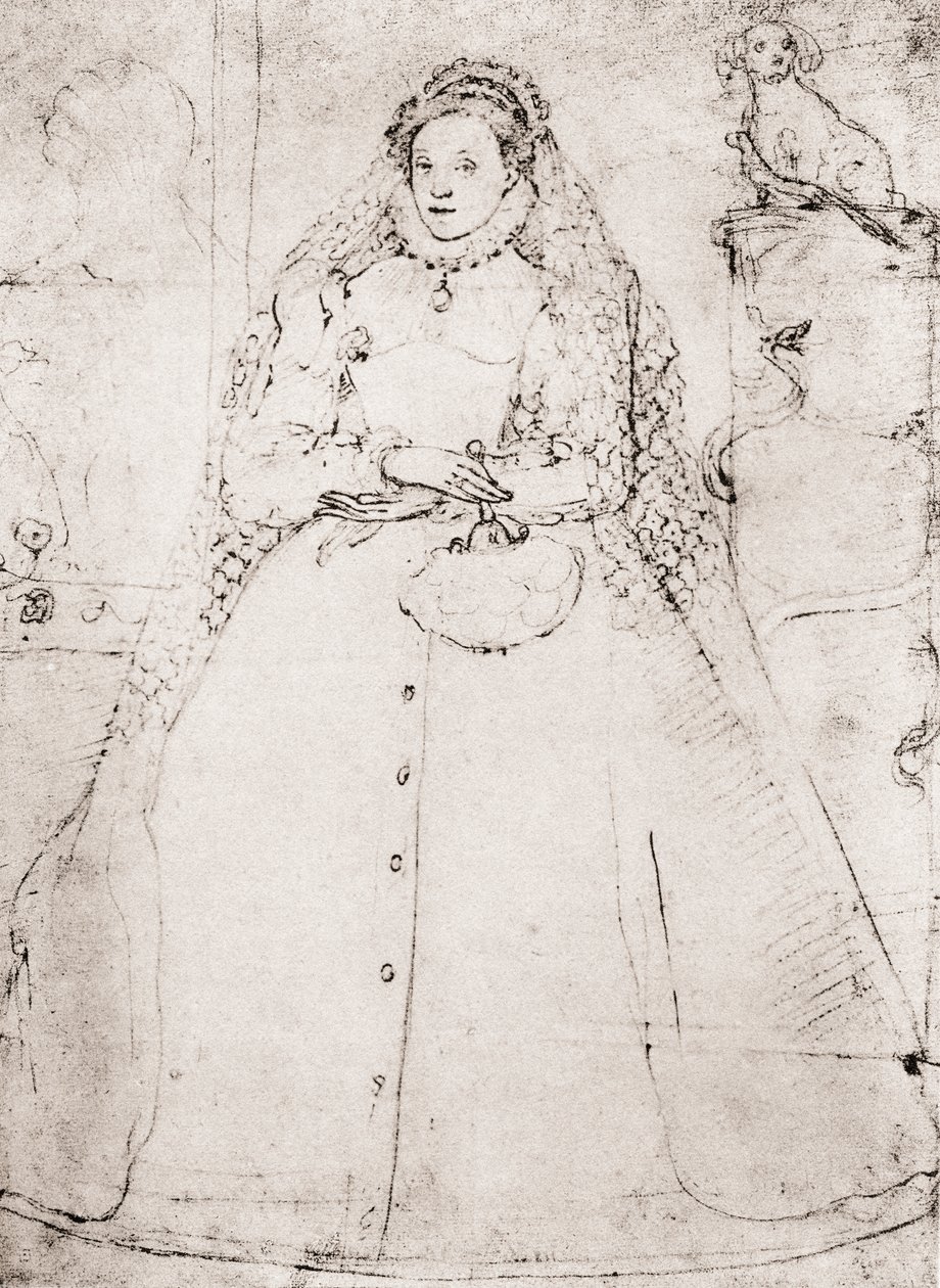 Elizabeth I (litho) tekijältä (after) English School