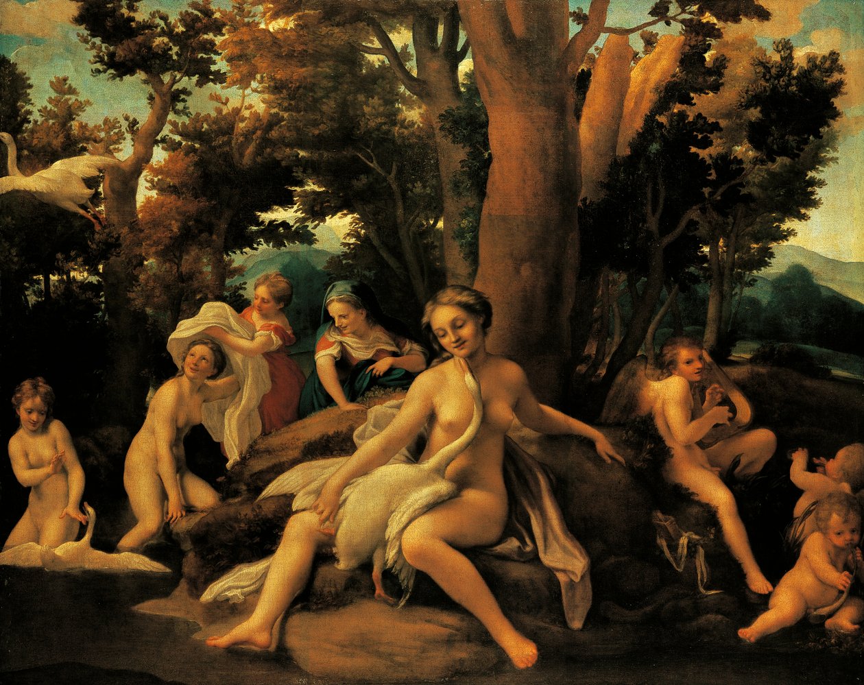 Leda tekijältä (c.1489 1534) Correggio
