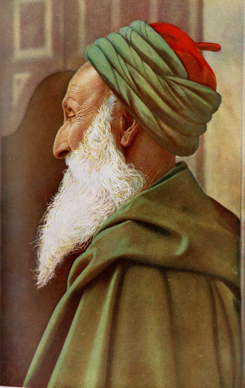 Afrikka. Tunisin kaupungin juutalainen rabbi. 1920 tekijältä Unknown