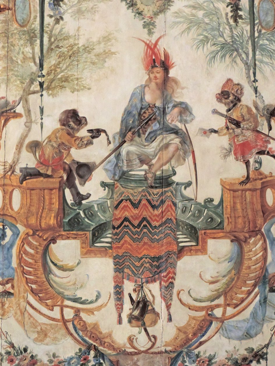 Chantilly, Chateau: Yksityiskohta Christophe Huetin Grande Singerien koristeesta, 1737 tekijältä Unknown