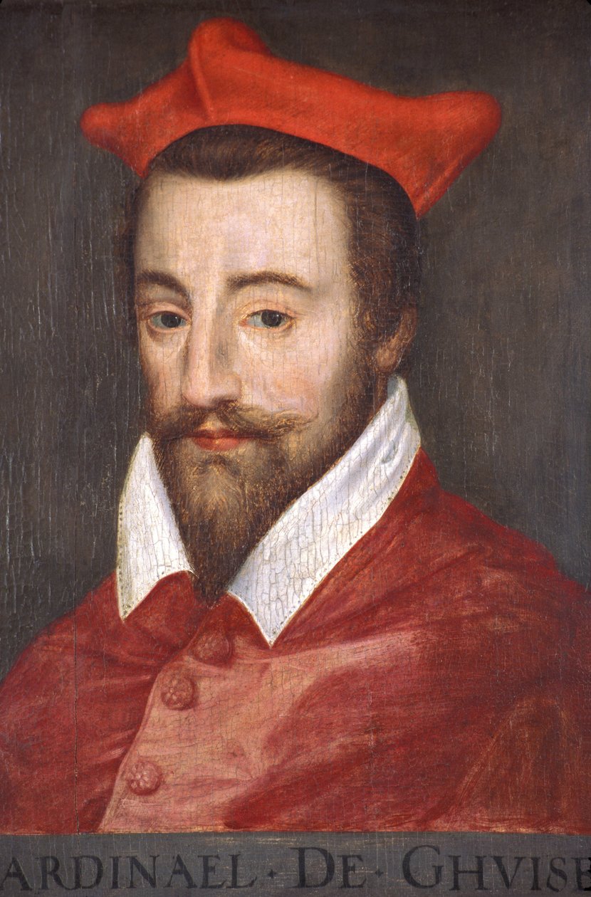 Indre & Loire N* 026 - Chateau dAzay-le-Rideau - Huone N* 4 - Guisen kardinaalin muotokuva (Louis II Lorraine, nimeltään Guisen ja sitten Lorraine