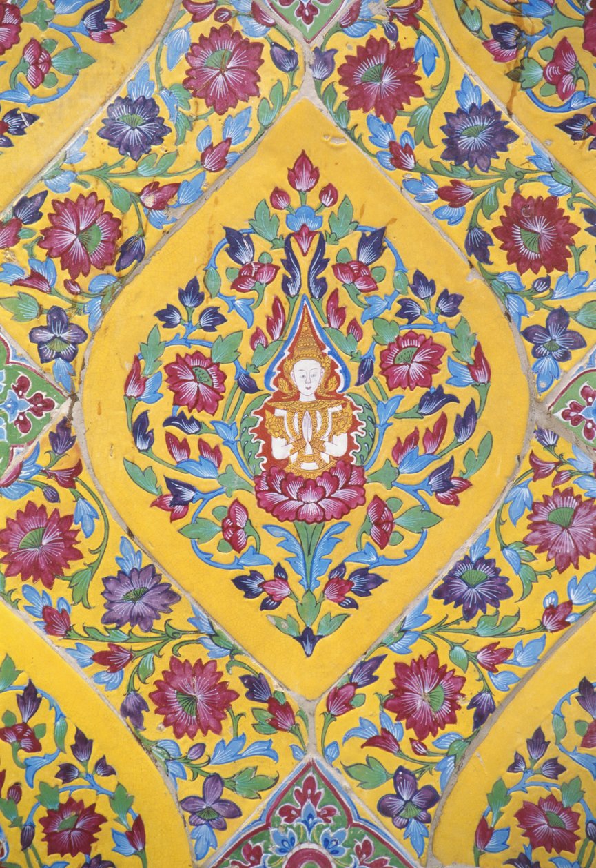 Thaimaa, Wat Rajabhofit, Buddhalainen temppeli, Courful Tile Detail tekijältä Unknown