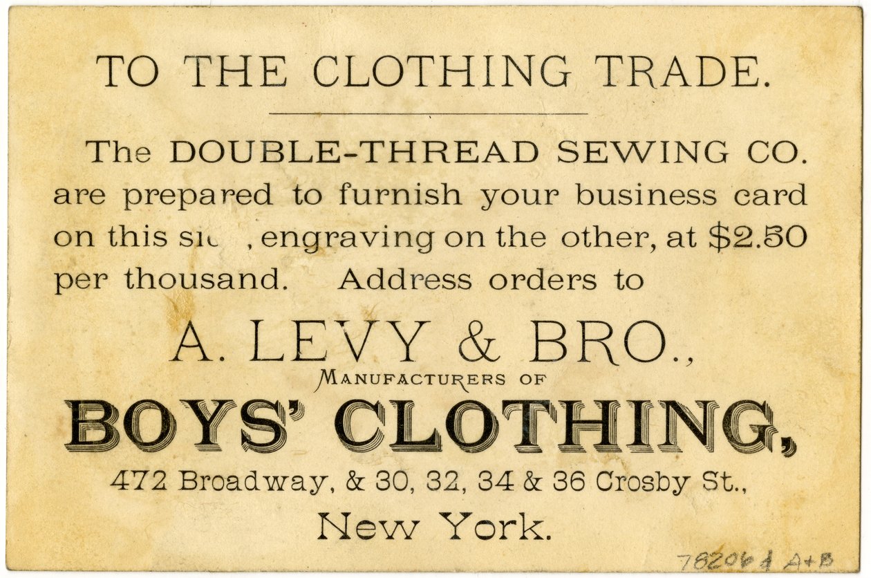 A. Levy Brothersin patenttiprosessi, kauppakortti versio (litho [kauppakortti]) tekijältä American School