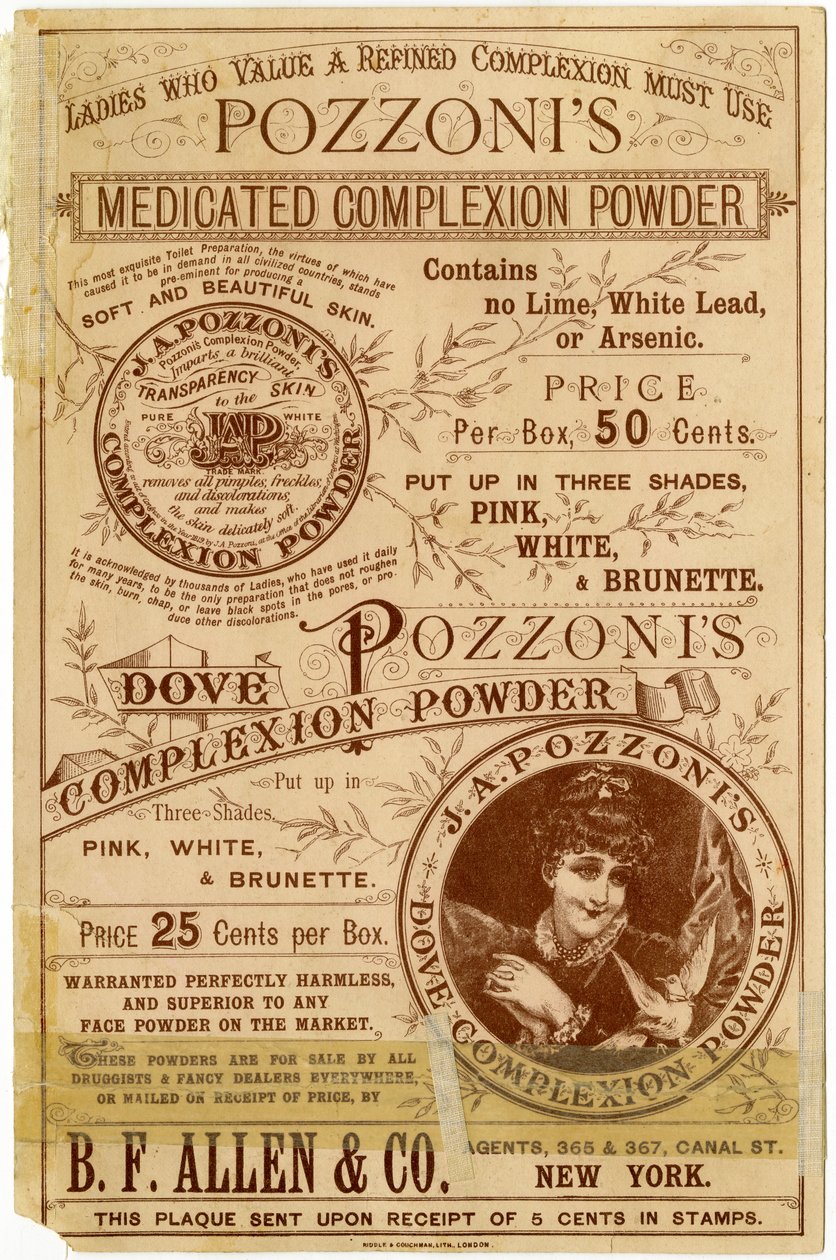 Pozzonis Dove Complexion Powder [kauppakortti verso] (litho [kauppakortti]) tekijältä American School
