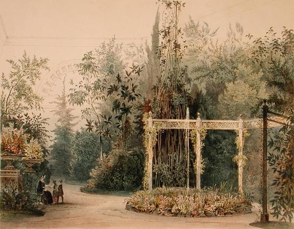 Bower Hofburgin palatsin talvipuutarhassa, Wien, 1852 (katso 170854) tekijältä Austrian School