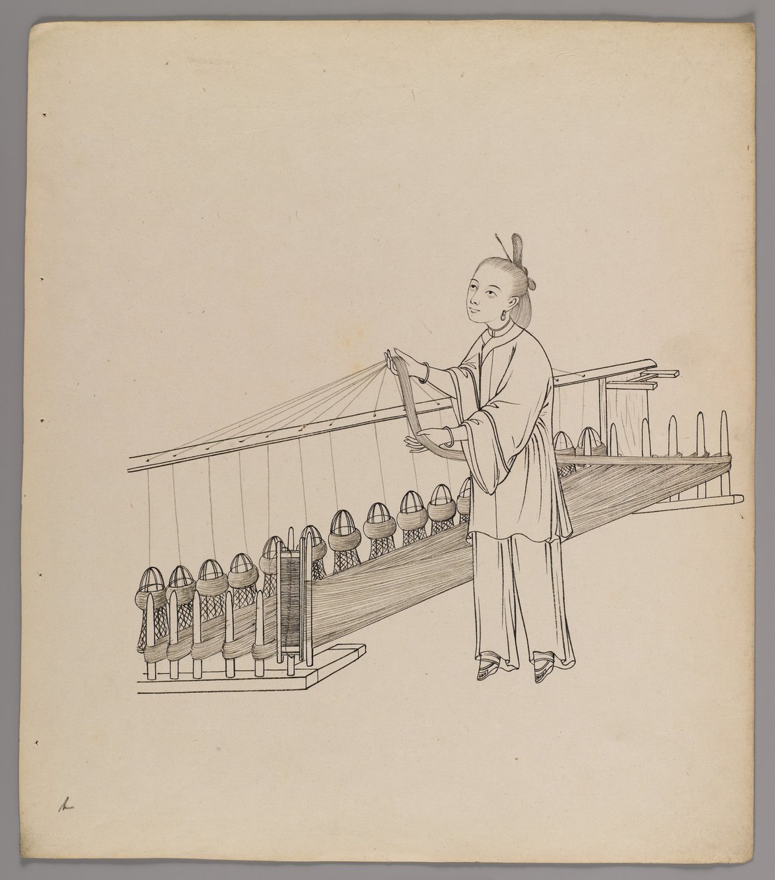Erillisten lehtien albumi: Silk Cultivation and Production (muste paperille) (katso myös 499288-303) tekijältä Chinese School