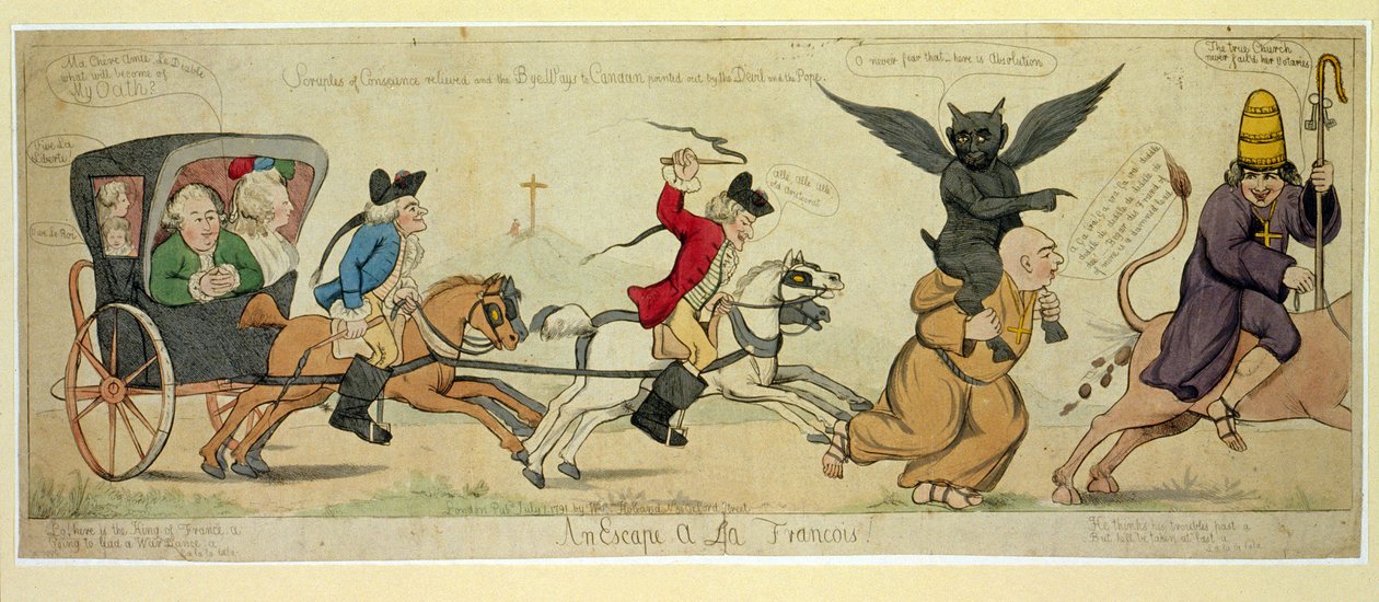 Pako à la Francois, pubi. Lontoo 1791 (käsinvärinen kaiverrus) tekijältä English School