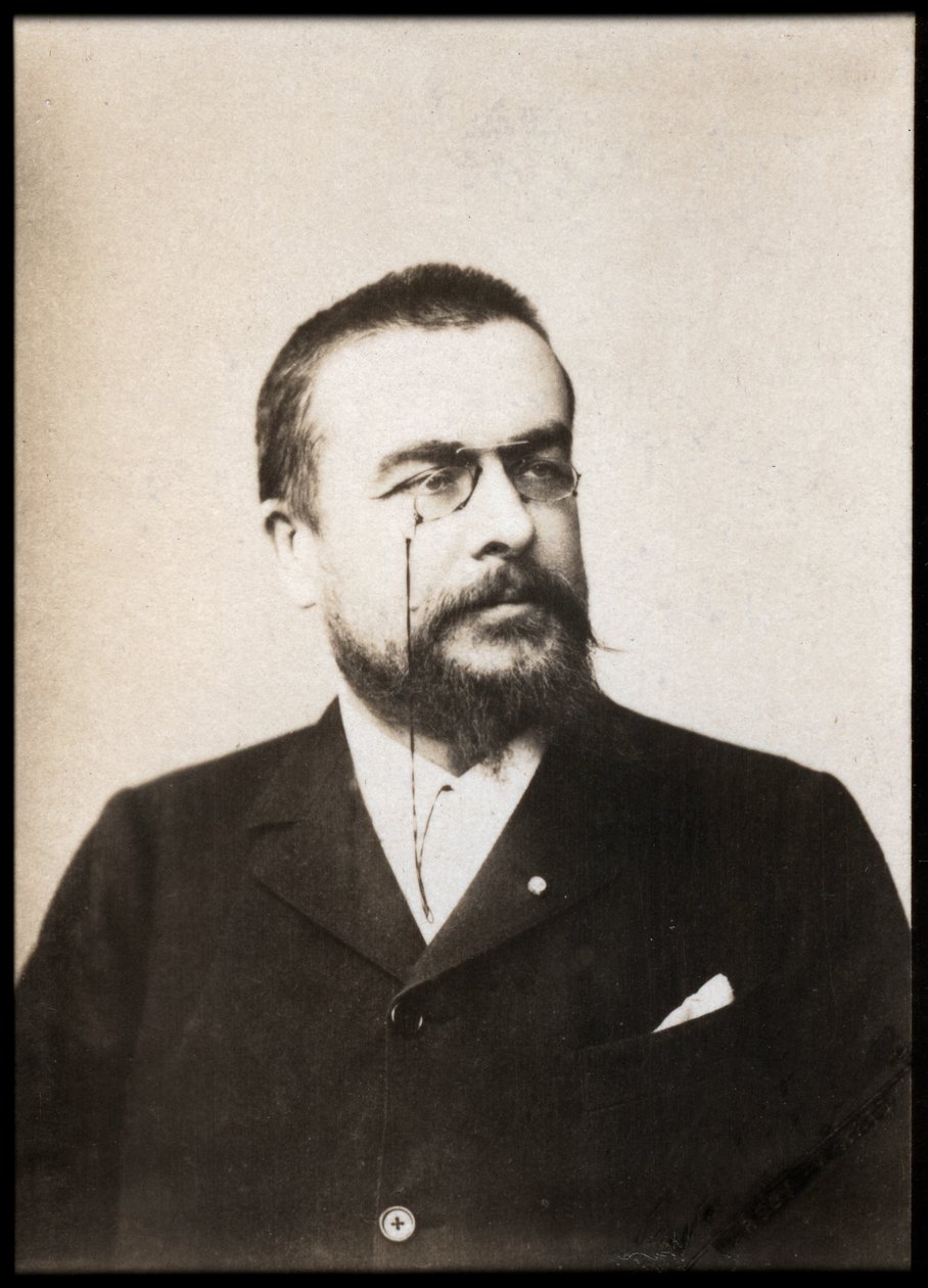 Muotokuva Alexandre Charles Auguste Bissonista (1848-1912), ranskalaisesta näytelmäkirjailijasta, vaudevillen luojasta ja kirjailijasta. tekijältä French Photographer