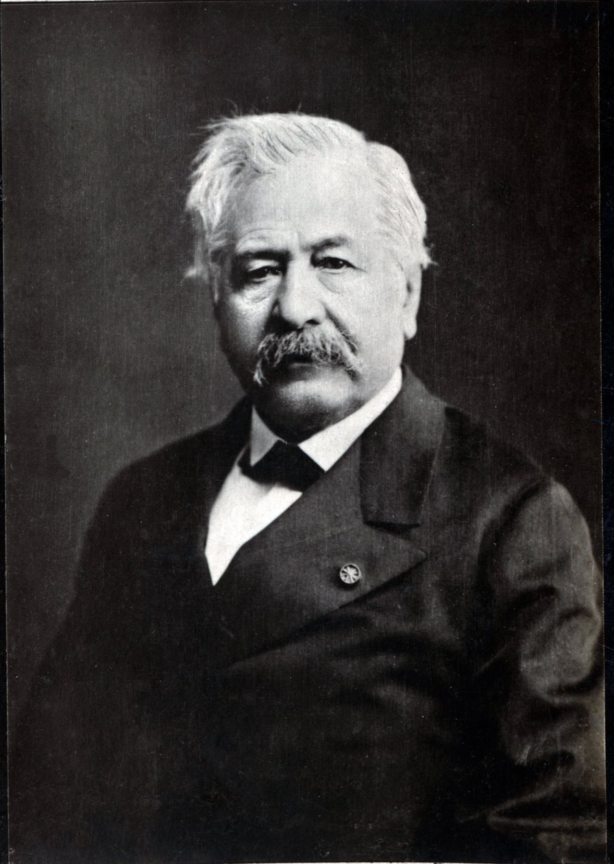 Muotokuva Ferdinand Marie de Lessepsistä (1805-1894), ranskalaisesta diplomaatista ja Suezin kanavan kehittäjästä. tekijältä French Photographer