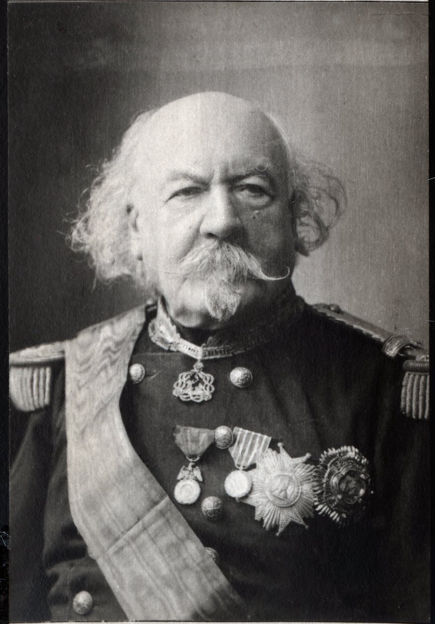 Ranskan marsalkka Francois Marcellin Certain de Canrobertin (1809-1895) muotokuva. tekijältä French Photographer