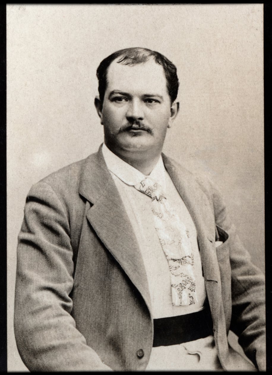 Muotokuva Leon Gandillotista (1862-1912), ranskalaisesta kirjailijasta. tekijältä French Photographer