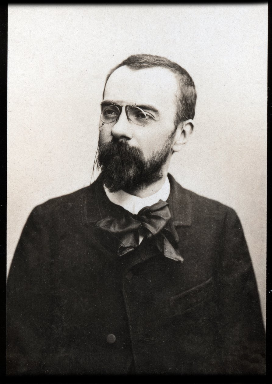 Muotokuva Louis Charles Bonaventuresta Alfred Bruneausta (1857-1934), ranskalaisesta säveltäjästä. tekijältä French Photographer