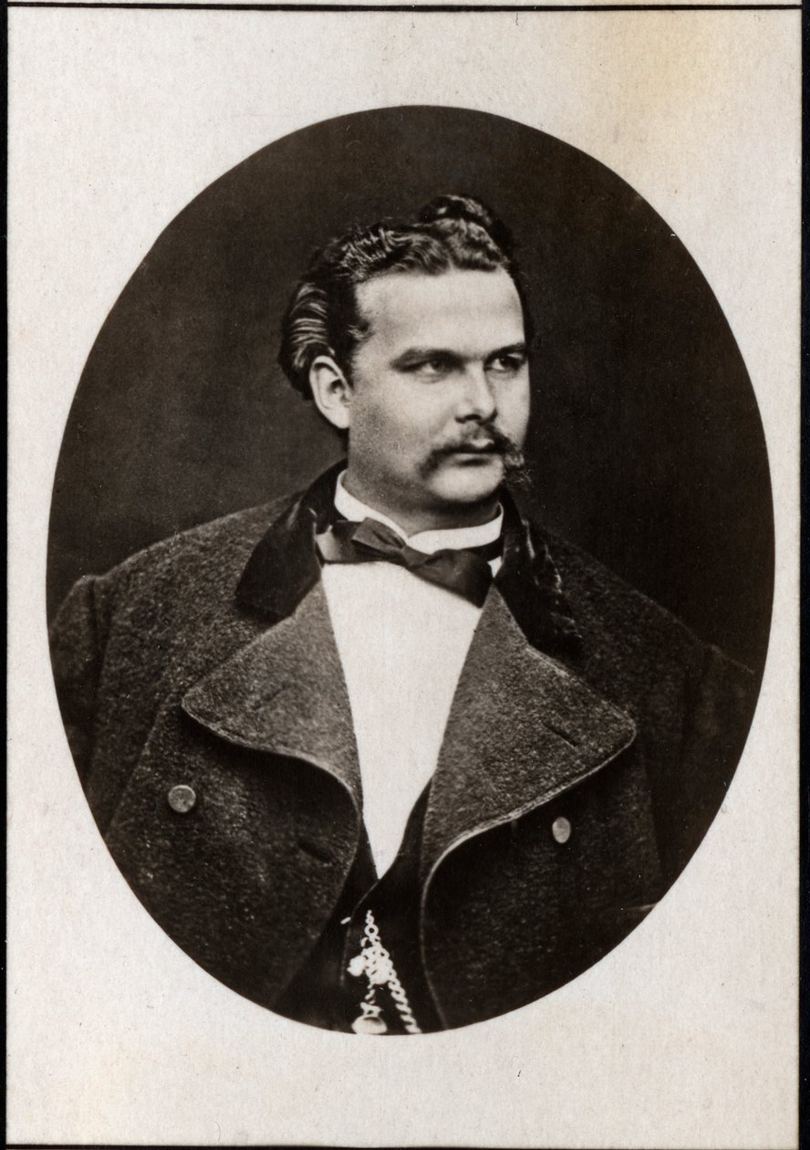Baijerin kuninkaan Ludwig II:n (1845-1886) muotokuva. tekijältä French Photographer