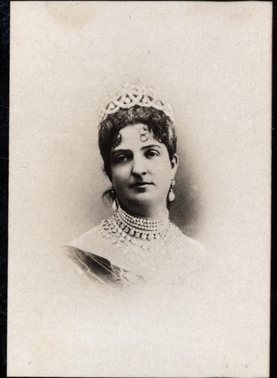 Italian kuningattaren Margherita Savoilaisen (1851-1926) muotokuva. tekijältä French Photographer