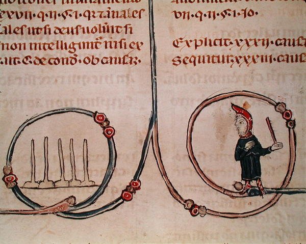 Ms 372 fol.181v Mies pelaa keilaa, Decrets de Gratienilta tekijältä French School