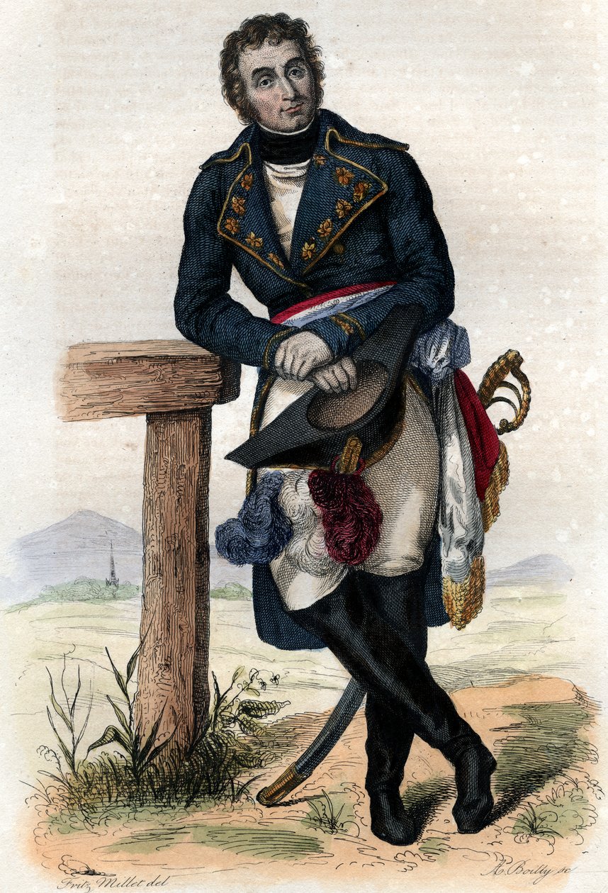 Muotokuva Andre Massenasta (1758-1817), 1. Duc de Rivoli, 1. Prinssi dEssling, Ranskan armeijan komentaja. tekijältä French School