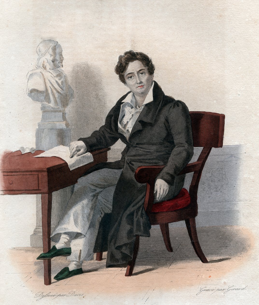 Francois Joseph Talman (1763-1826), ranskalaisen näyttelijän muotokuva. tekijältä French School