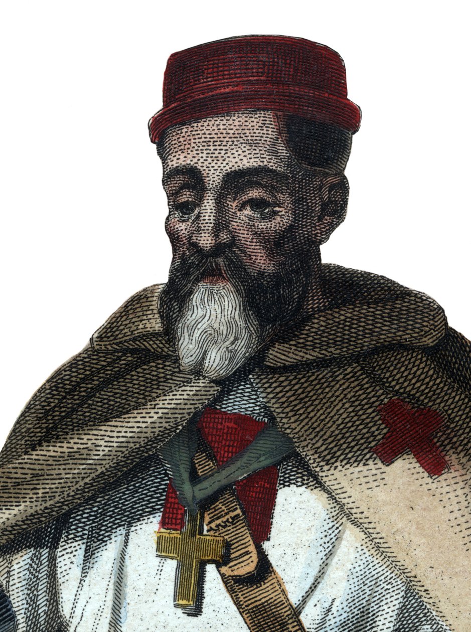 Muotokuva Jacques of Molaysta (Molai) (1243-1314), temppeliritarien suurmestarina. tekijältä French School