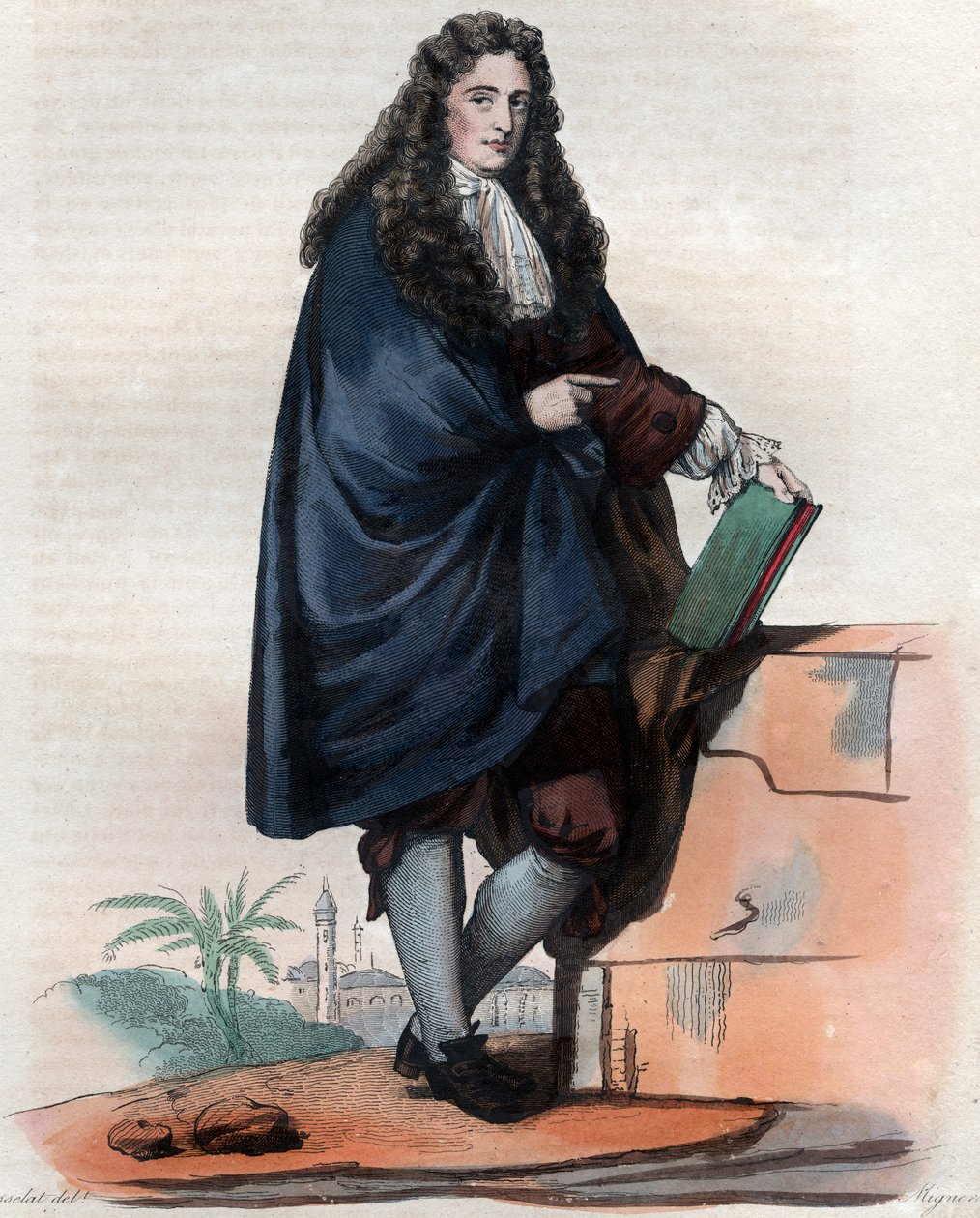 Jean Chardinin (1643-1713), ranskalaisen jalokivikauppiaan ja matkailijan muotokuva. tekijältä French School