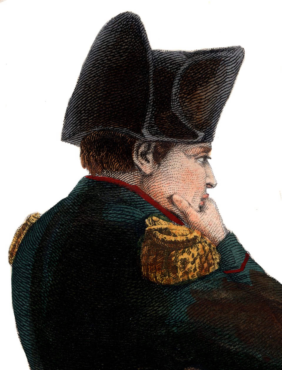 Napoleon I:n (1769-1821) muotokuva Pyhän Helenan saarella. tekijältä French School