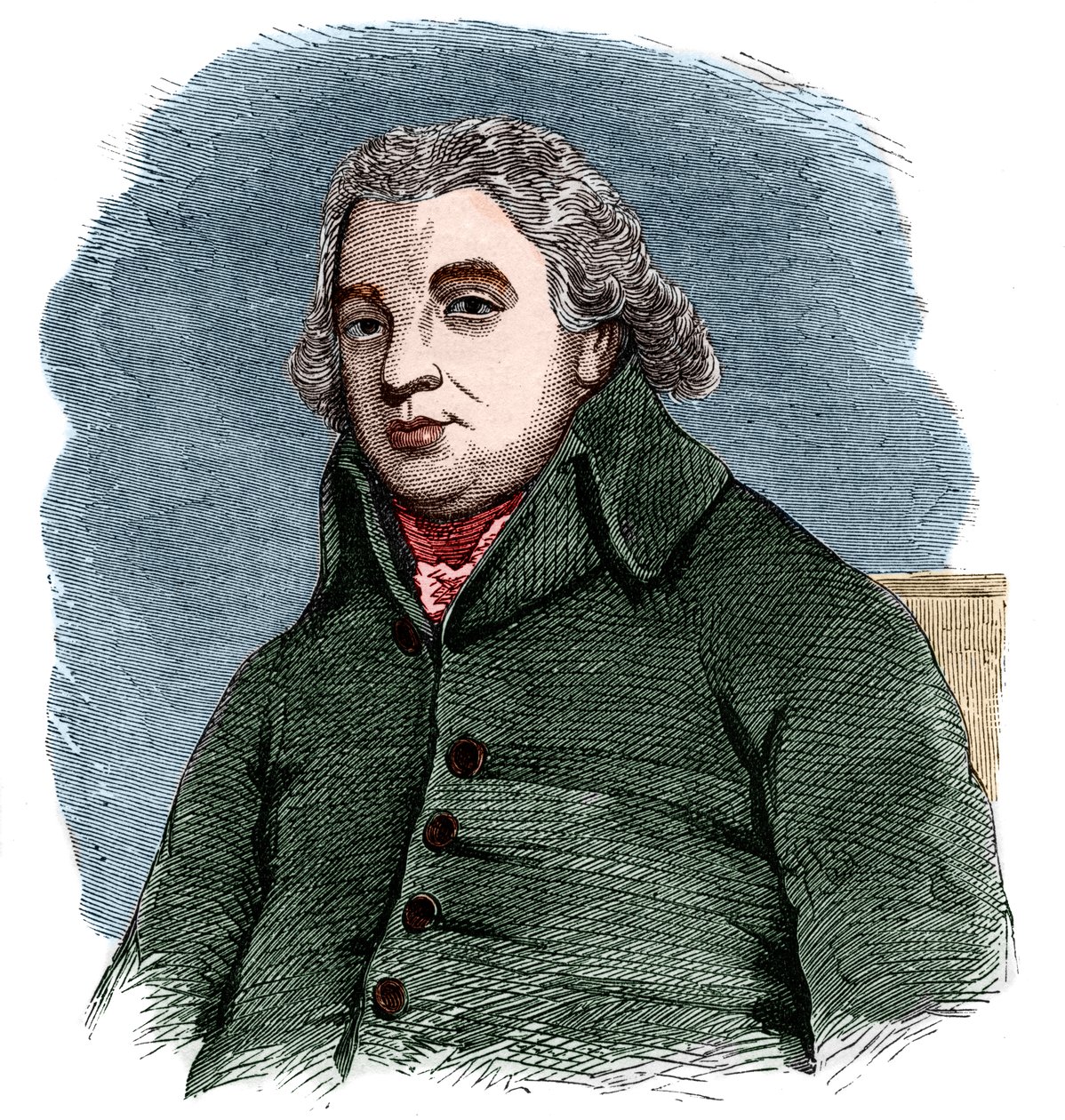 Robert Raikesin (1736-1811), englantilaisen filantroopin ja anglikaanisen maallikon muotokuva. tekijältä French School