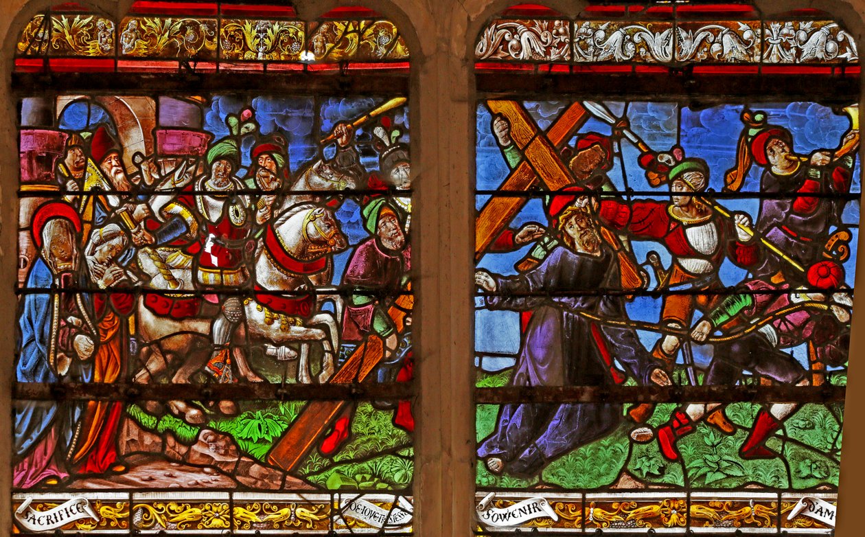 Via Crucis -katua kuvaava ikkuna tekijältä French School