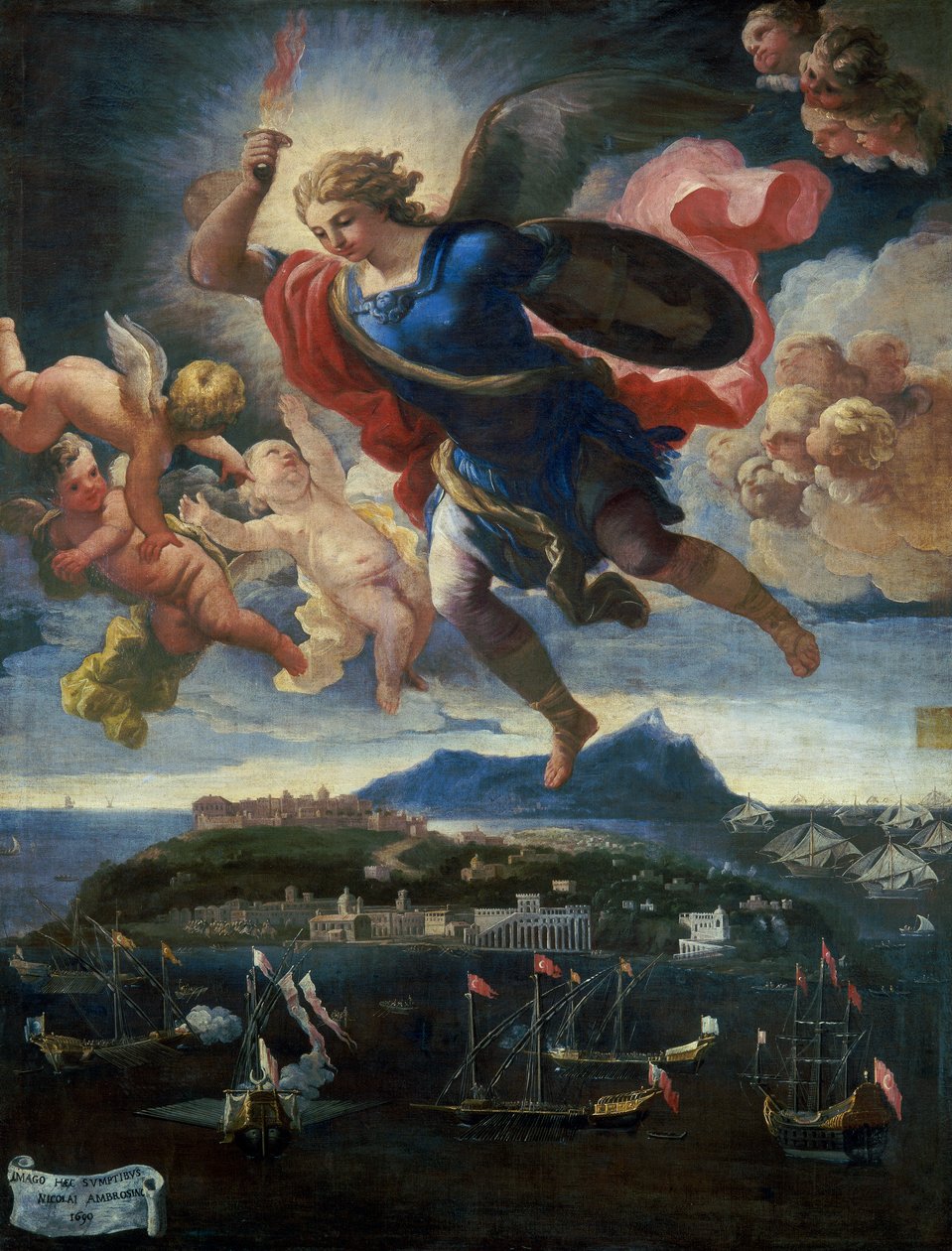 Pyhä arkkienkeli Mikael puolustaa saarta 1680-1690 tekijältä Italian School