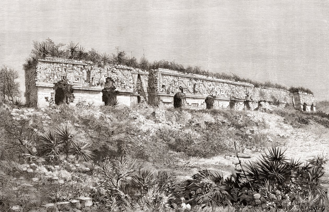 Kuvernöörien palatsi, Uxmal, Meksiko tekijältä Spanish School