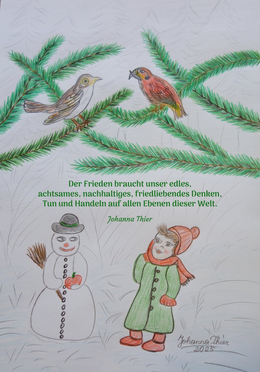Rauhaa, hiljaisuutta, rauhaa, iloa. tekijältä Johanna Thier