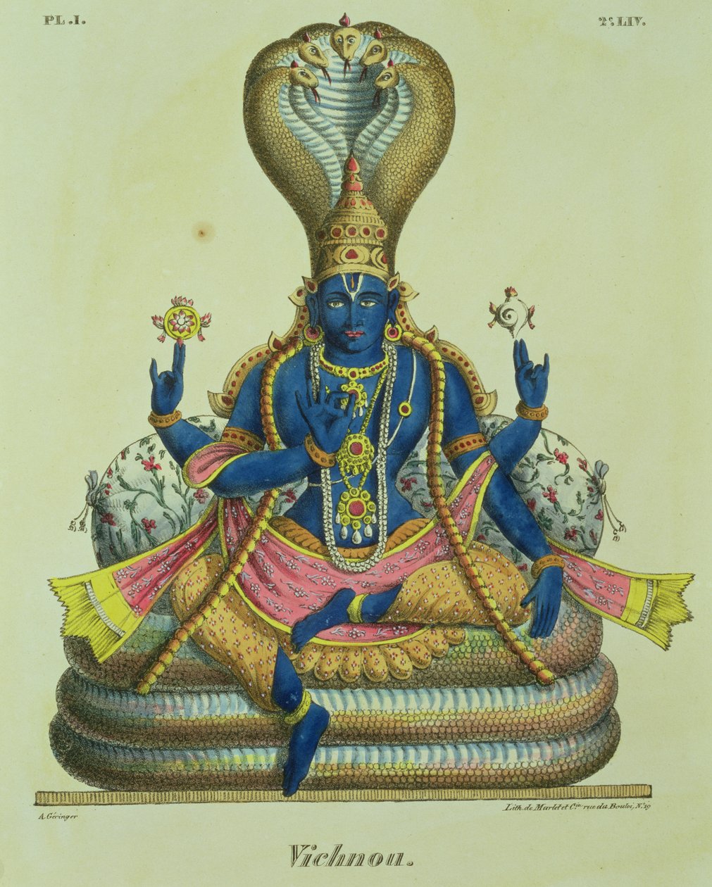 Vishnu, kaiverrettu de Marlet tekijältä A. Geringer