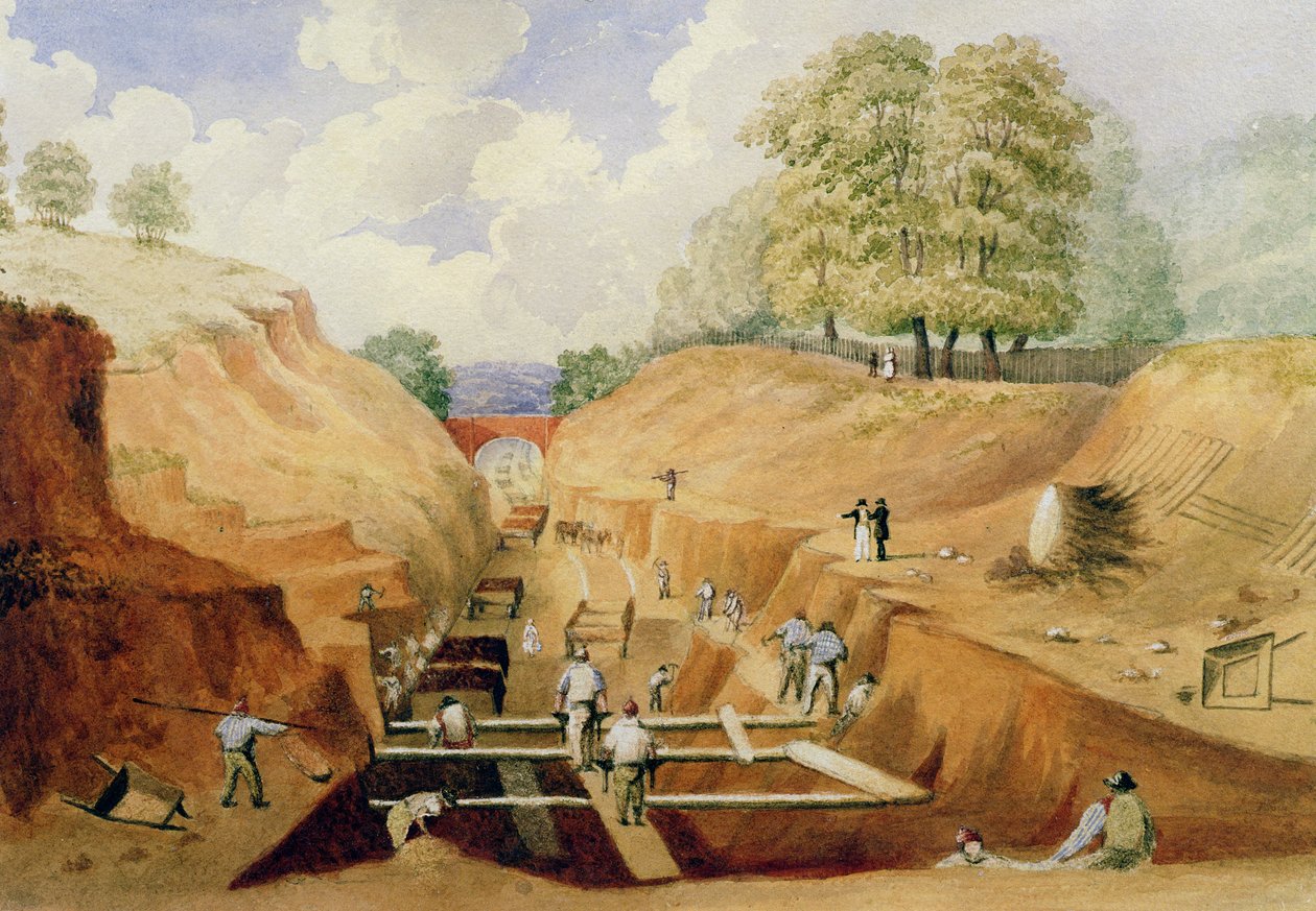 Brightonin rautatien rakentaminen, 1840 tekijältä A. Simpson