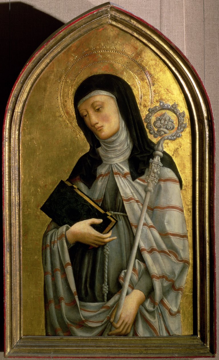 St. Clare, Padovan Pyhän Francescon kirkosta poistettu paneeli polyptyykistä (paneeli) (katso myös 72517) tekijältä A. and B. Vivarini