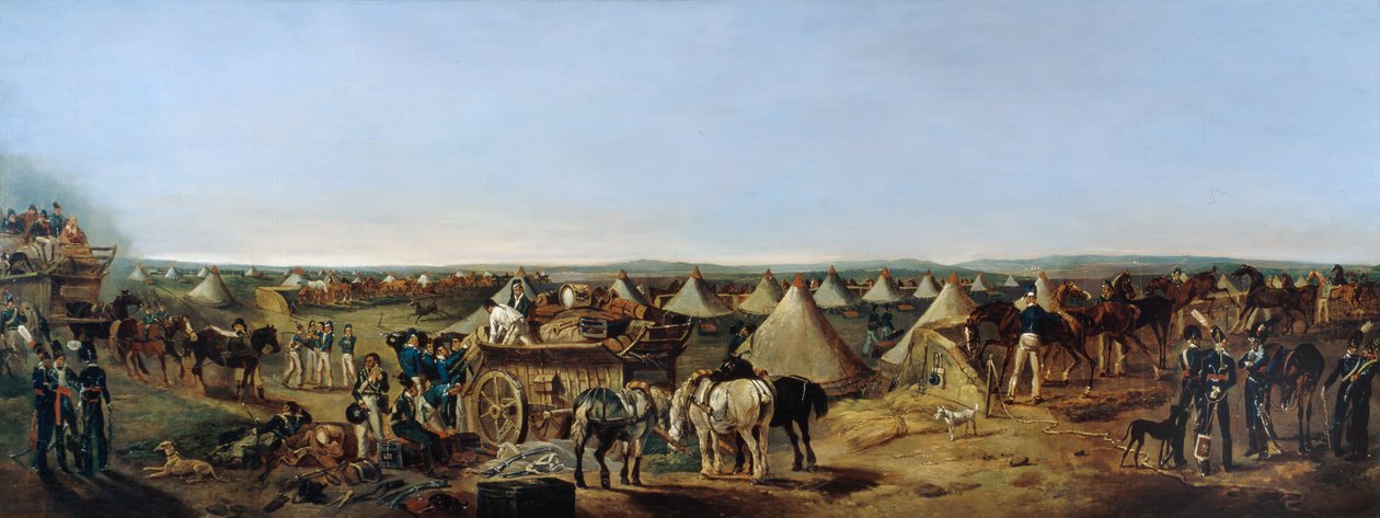 10. dragoonien rykmentti saapuu leirille, Brighton, n. 1803 tekijältä A.E. Eglington