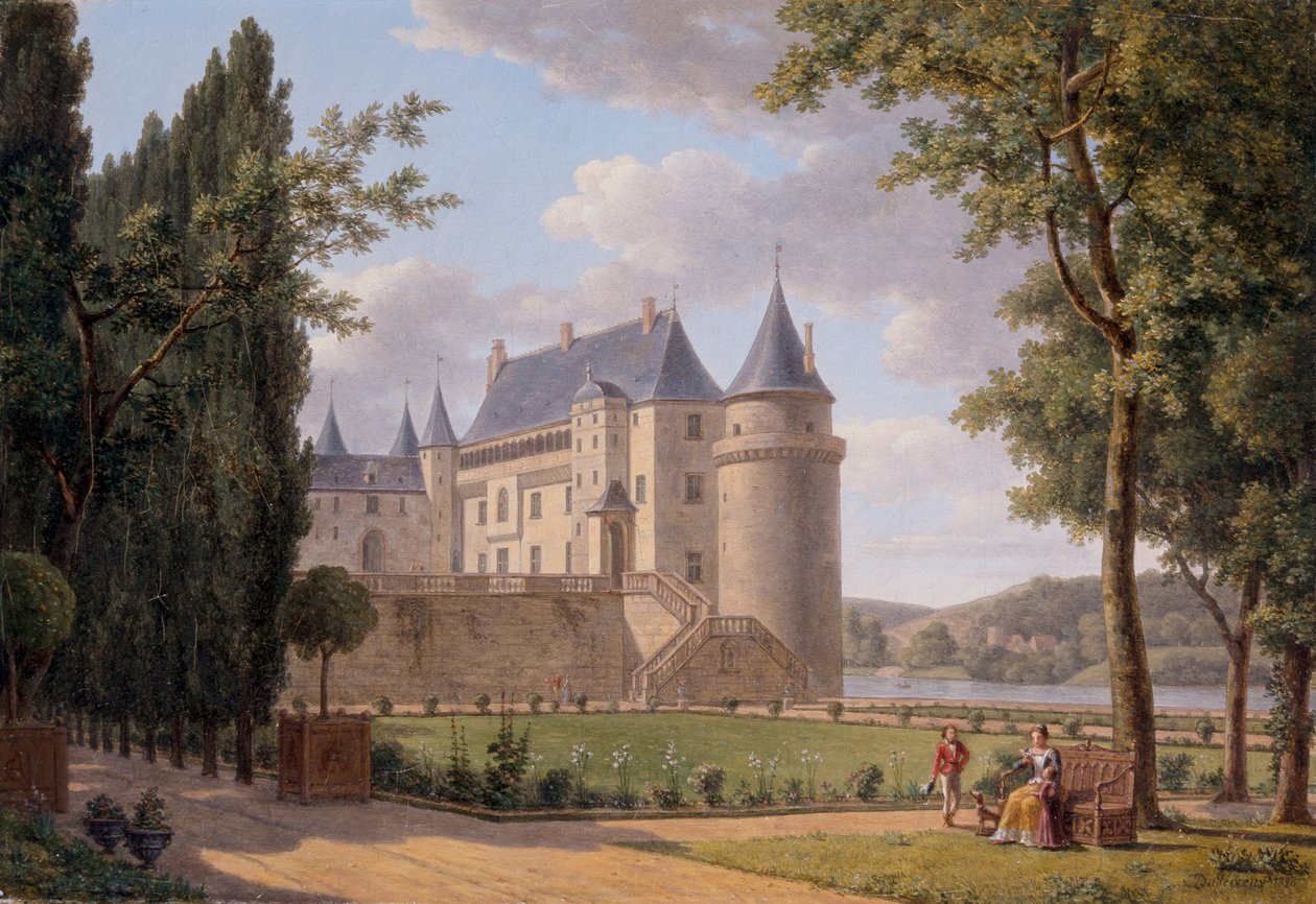 Näkymä Château de La Guerchelle tekijältä A.L.R.M. Duperraux
