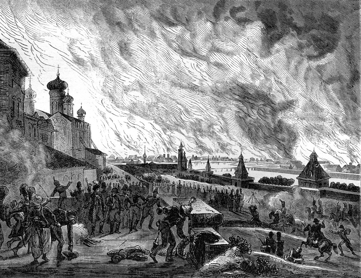 Moskova tulipalossa, 15. syyskuuta 1812 1882-1884. tekijältä A. Etienne