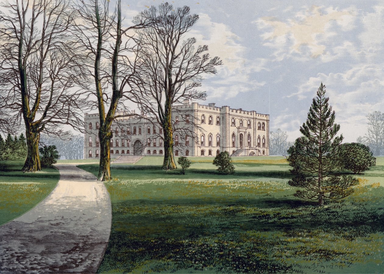 Kimboltonin linna, Cambridgeshire, 1800-luvun loppu. tekijältä A F Hydon