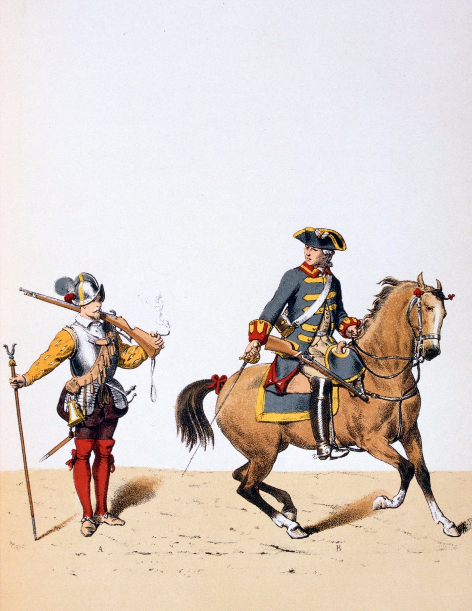 Ranskan kuninkaalliset joukot, c1750 1887 tekijältä A. Lemercier