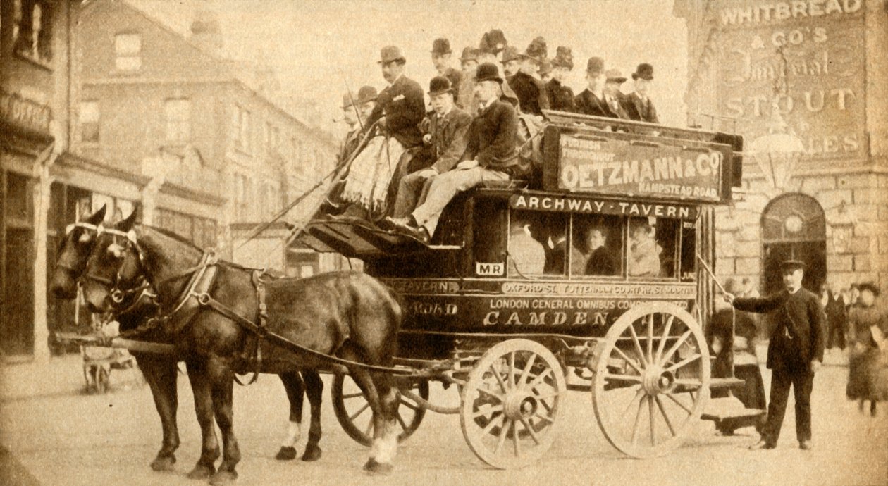 "Knifeboard Bus", 1900, 1933. tekijältä A Moull