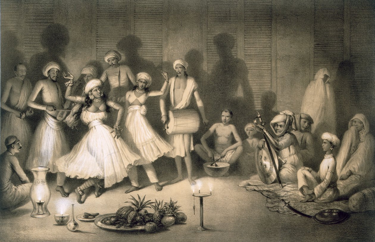 Dance of Nautch Girls, pubi. 1858. tekijältä A. Soltykoff