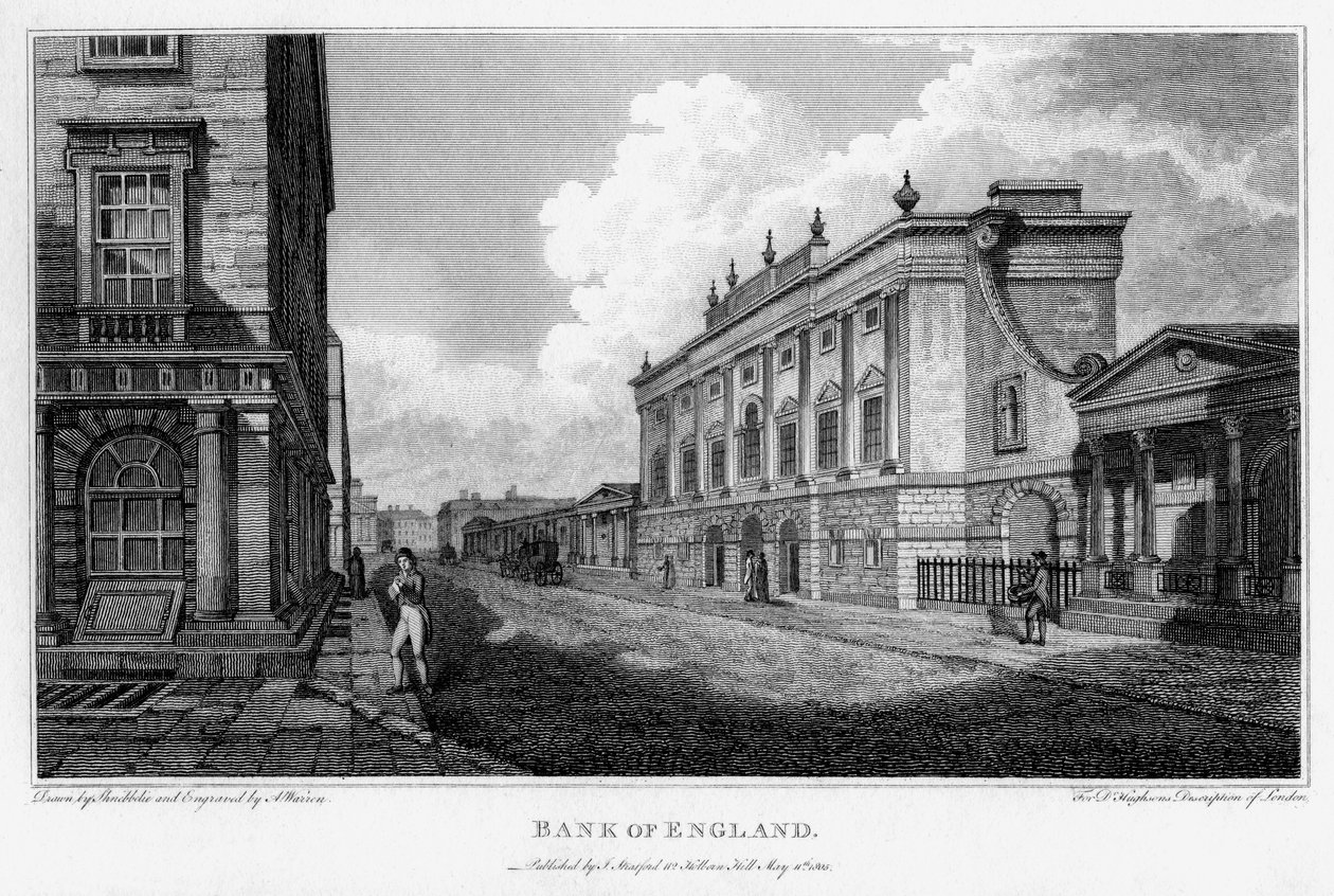 Bank of England, Lontoon kaupunki, 1805. tekijältä A Warren