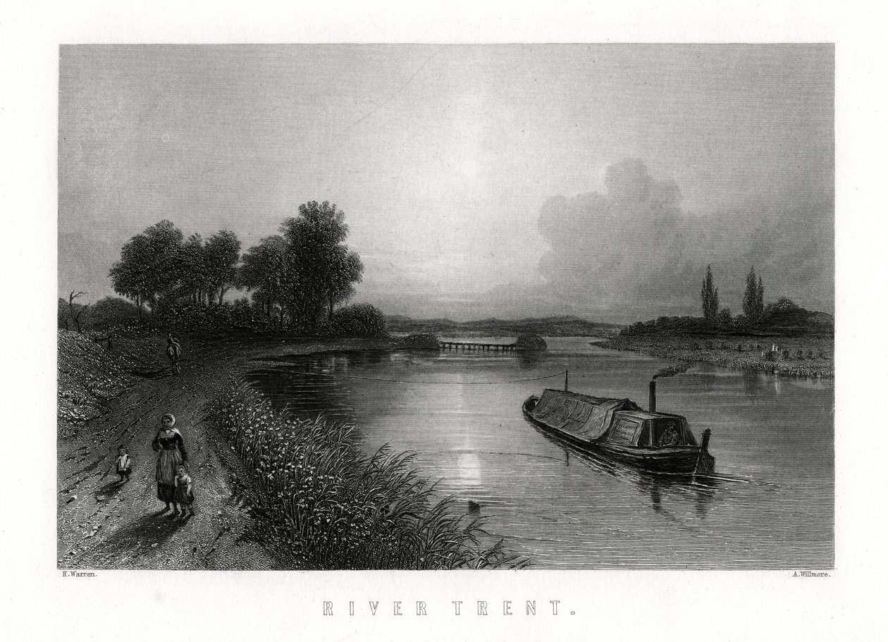Trent-joki, Englanti, 1883. tekijältä A. Willmore